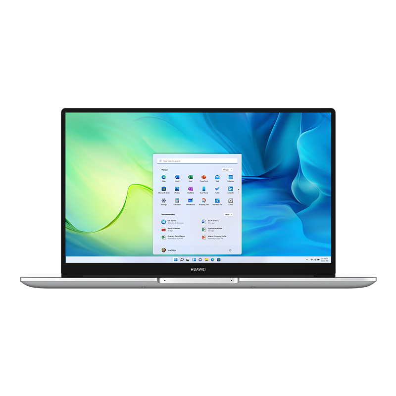 HUAWEI MateBook D15 2022 Ordinateur Portable Intel Core™ i5-1155G7, 8 Go RAM, 512 Go SSD, Windows 11 Home, Capteur d apos;empreinte digitale, Clavier AZERTY, Argent