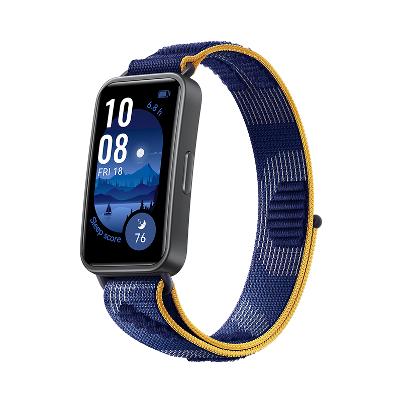 HUAWEI Band 9 / Bleu / Écran tactile / Suivi de sommeil / Bluetooth / Autonomie de 14 jours / Étanchéité 5 ATM / Bracelet Nylon / Compatible avec iOS et Android