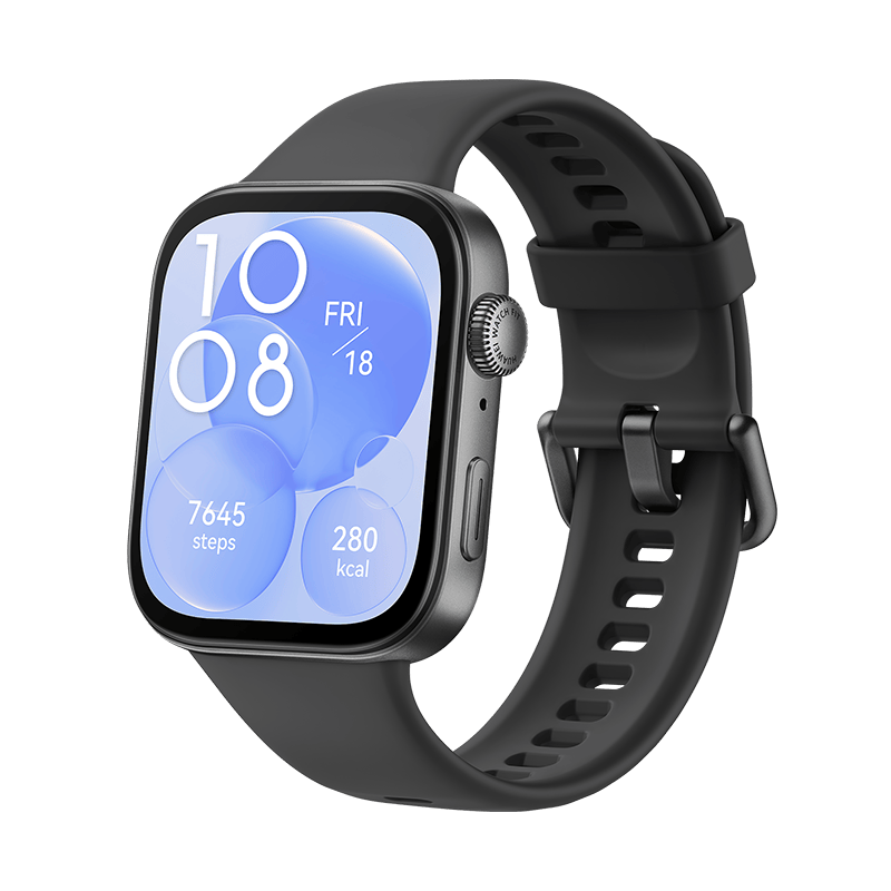 HUAWEI WATCH FIT 3 / Noir / Bracelet Fluoroélastomère / GPS / Bluetooth / Fonctionne avec iOS &amp; Android