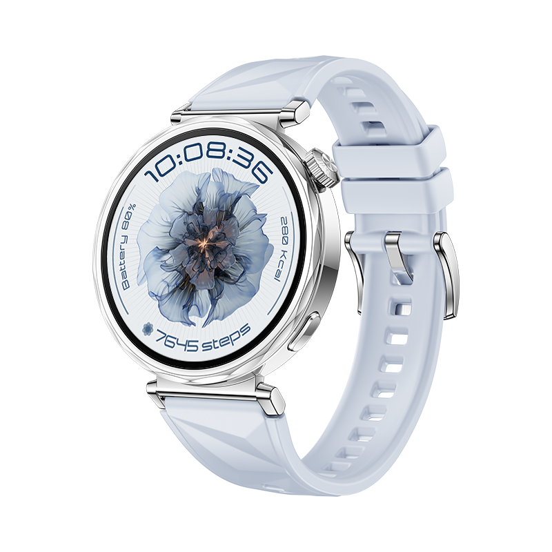 HUAWEI WATCH GT 5 41mm / Bracelet en fluoroélastomère bleu / GPS / Bluetooth 5.2 / Montre Connectée / Fonctionne avec iOS et Android