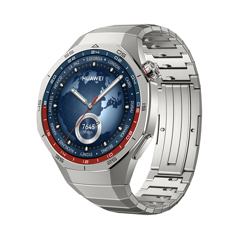 HUAWEI WATCH GT 5 Pro 46mm / Boîtier en alliage de titane / Bracelet en titane / GPS / ECG / Bluetooth 5.2 / Montre Connectée / Fonctionne avec iOS et Android