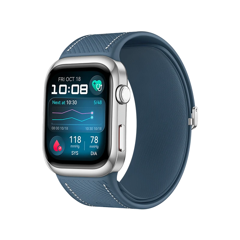 HUAWEI WATCH D2 Bleu / Mesures programmées de la pression artérielle / ECG / GPS / Design fin et léger / Fonctionne avec iOS et Android