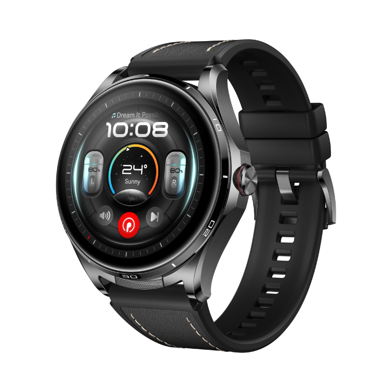 HUAWEI WATCH Buds 2 47mm Noir / GPS / Bluetooth / Suivi complet de la santé/ Charge sans fil / Compatible avec iOS et Android