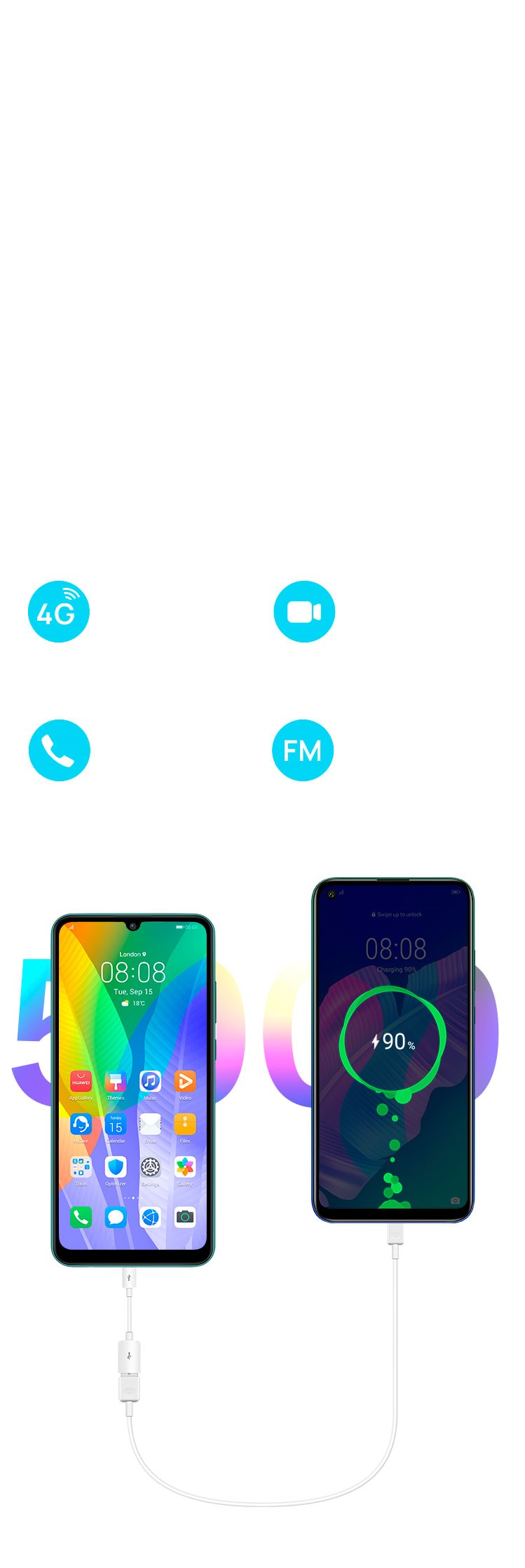 Huawei Y6p + Batería de gran capacidad Huawei Y6p + Batería de gran capacidad