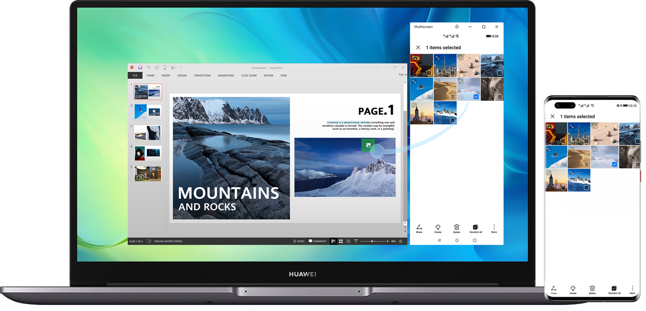 Huawei MateBook D15 2021 + Edición de archivos con distintos dispositivos Huawei MateBook D15 2021 + Edición de archivos con distintos dispositivos