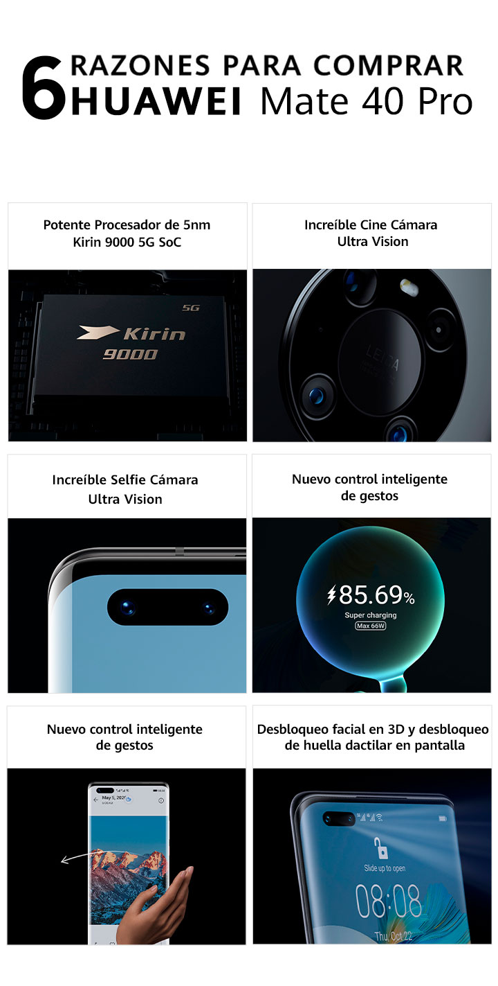 Huawei Mate 40 Pro + 6 razones que te encantarán Huawei Mate 40 Pro + 6 razones que te encantarán