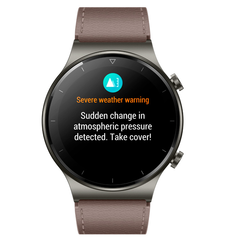 HUAWEI Watch GT 2 Pro + Información sobre cmabios repentinos en el clima HUAWEI Watch GT 2 Pro + Información sobre cmabios repentinos en el clima