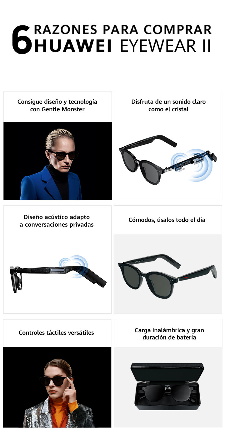 HUAWEI X Gentle Monster Eyewear II + Razones para comprar HUAWEI X Gentle Monster Eyewear II + Razones para comprar