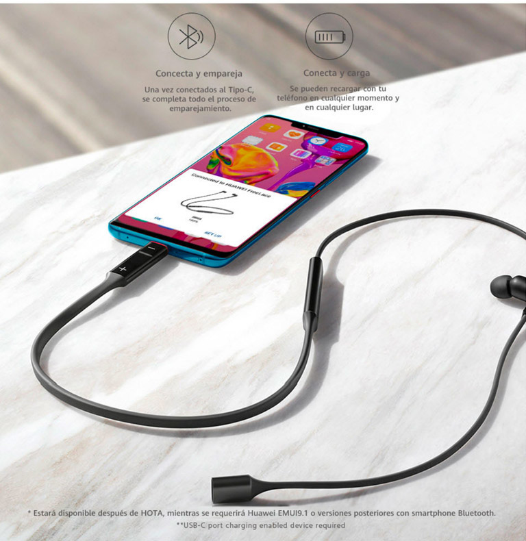Huawei Freelace + Tecnología HiPair Huawei Freelace + Tecnología HiPair