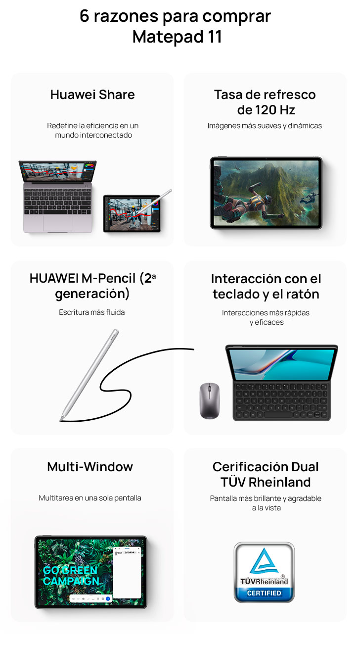 Huawei MatePad 11 Huawei MatePad 11 + Razones para comprar