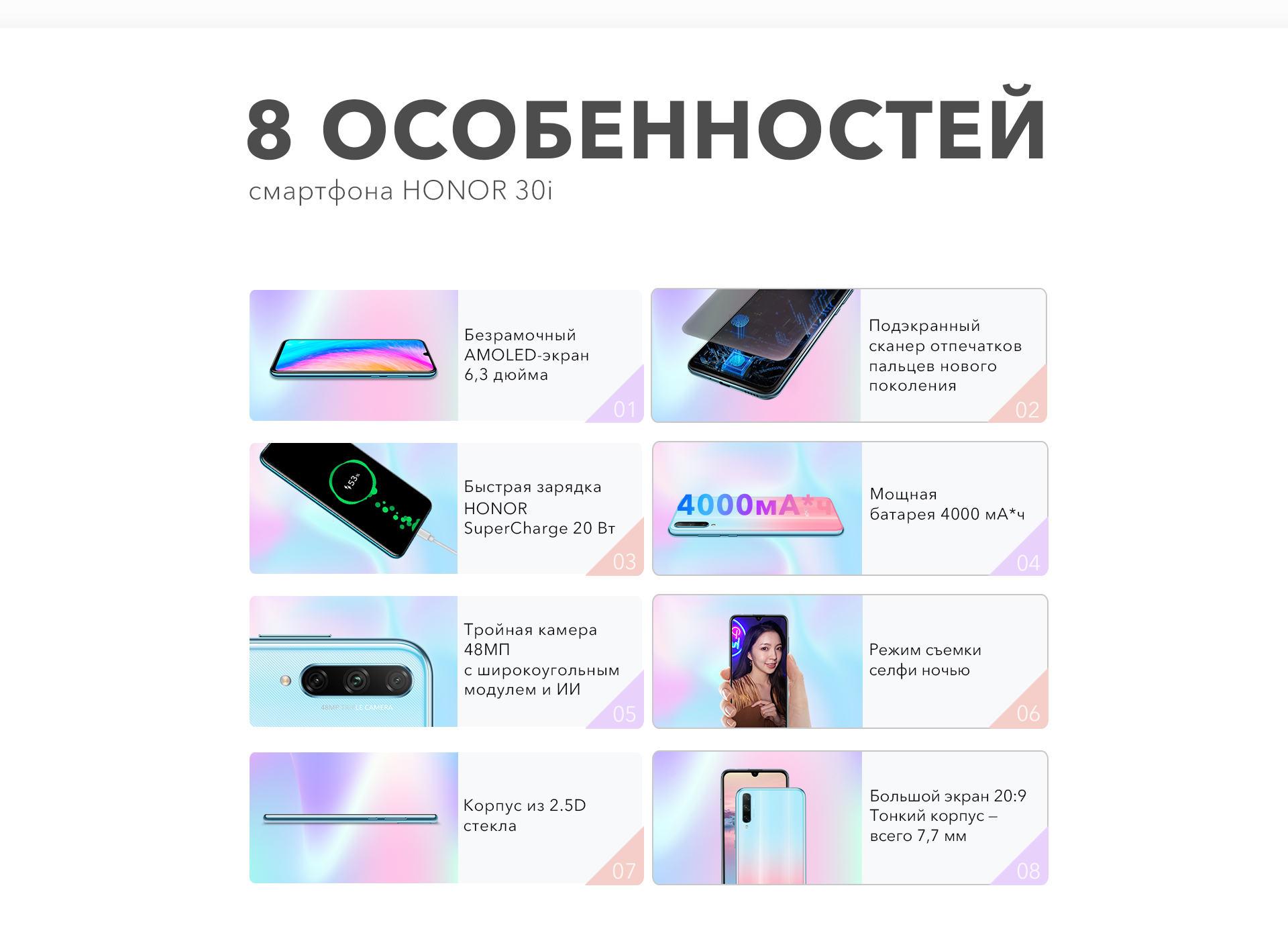 Honor 30i карта памяти